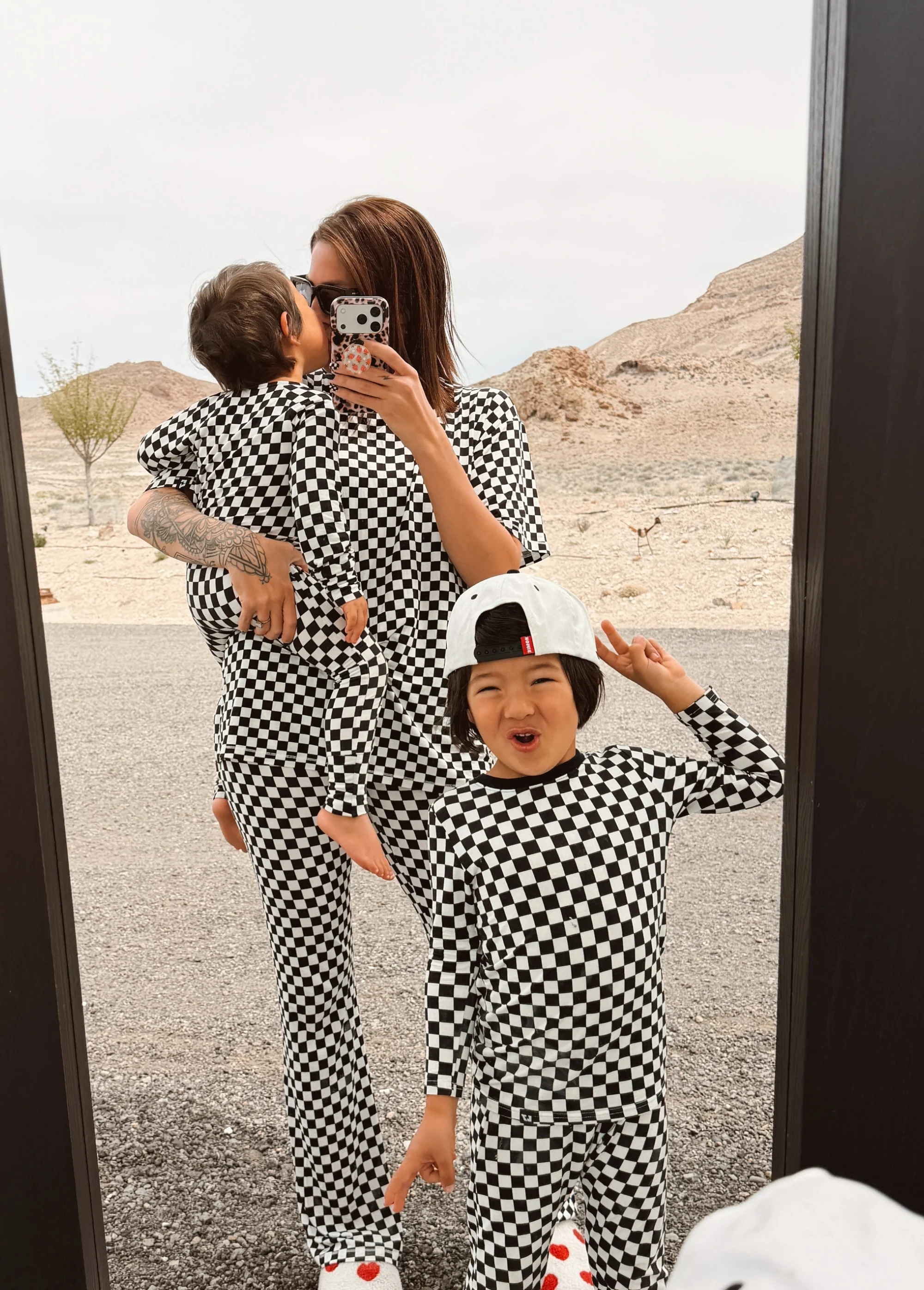 Black Classic Checkered Bamboo Jammies - Image 3