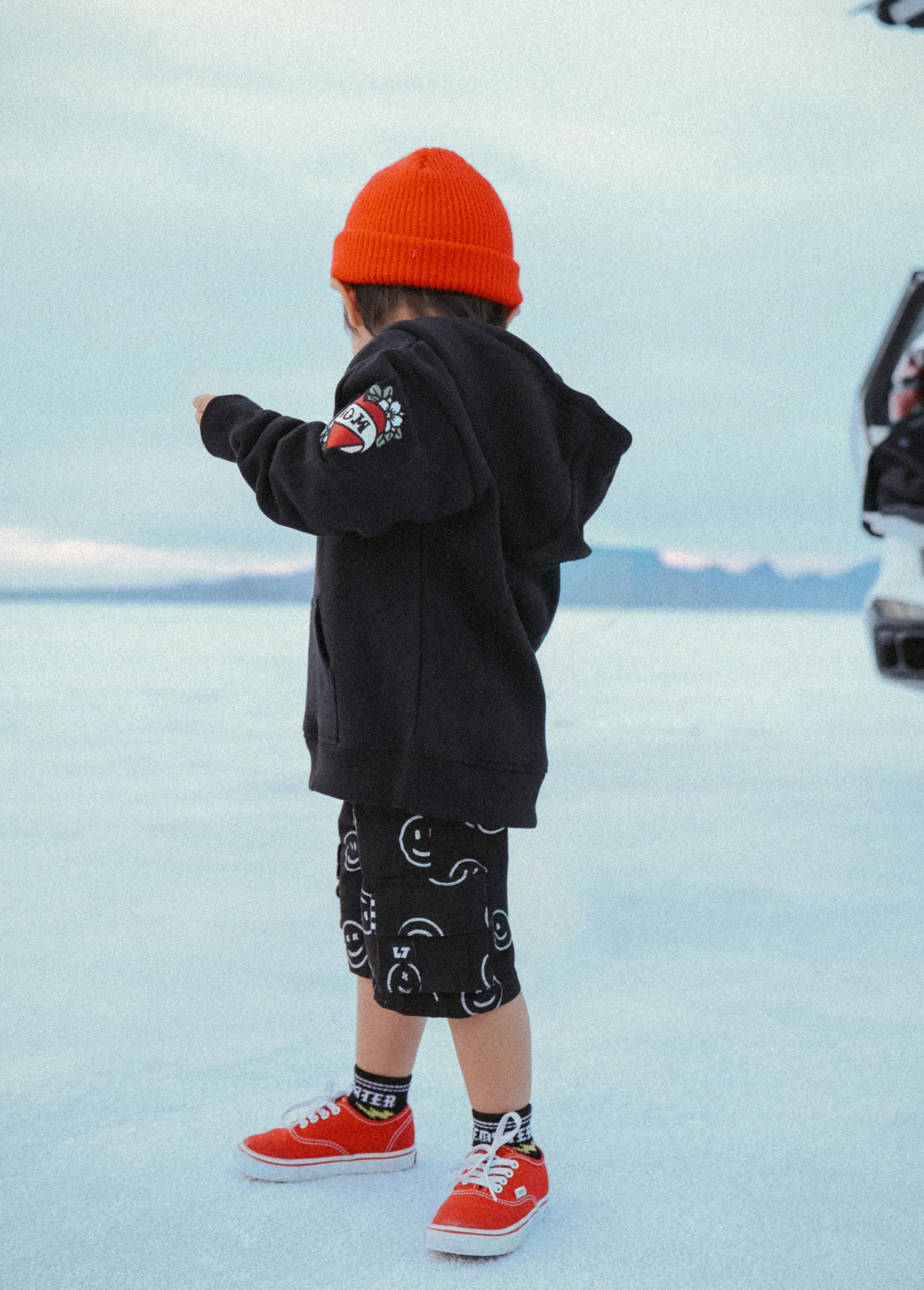 Black Smiley Cargo Shorts - Image 2