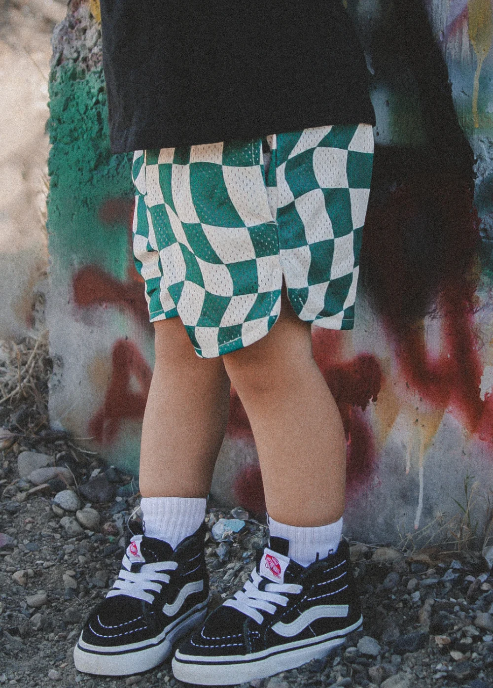 Green Checker Basketball Shorts - Image 3