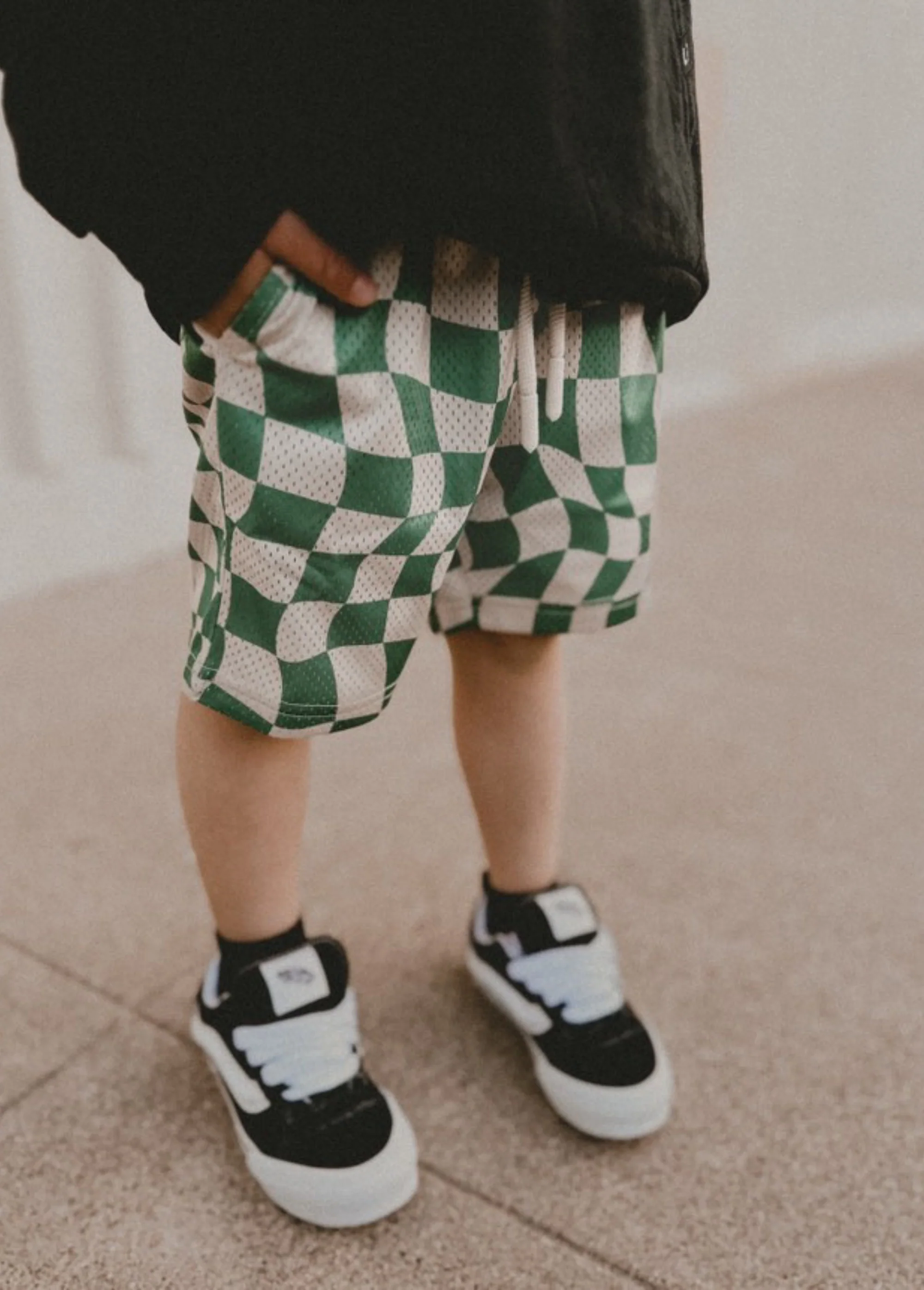 Green Checker Basketball Shorts - Image 4