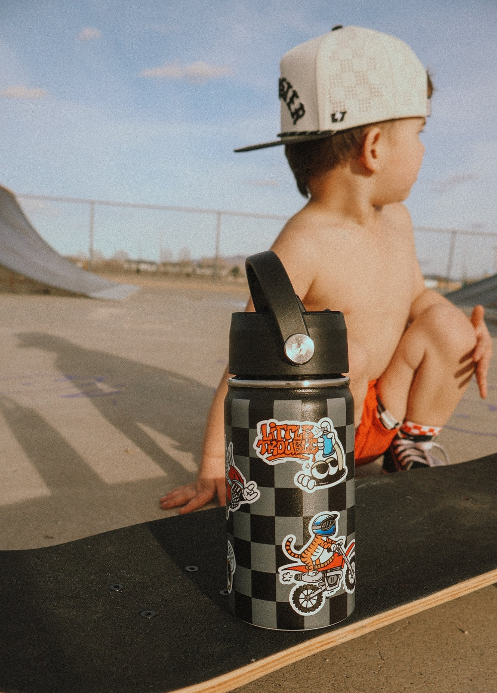 Checker Water Bottle - Fast Have Wings - Image 3