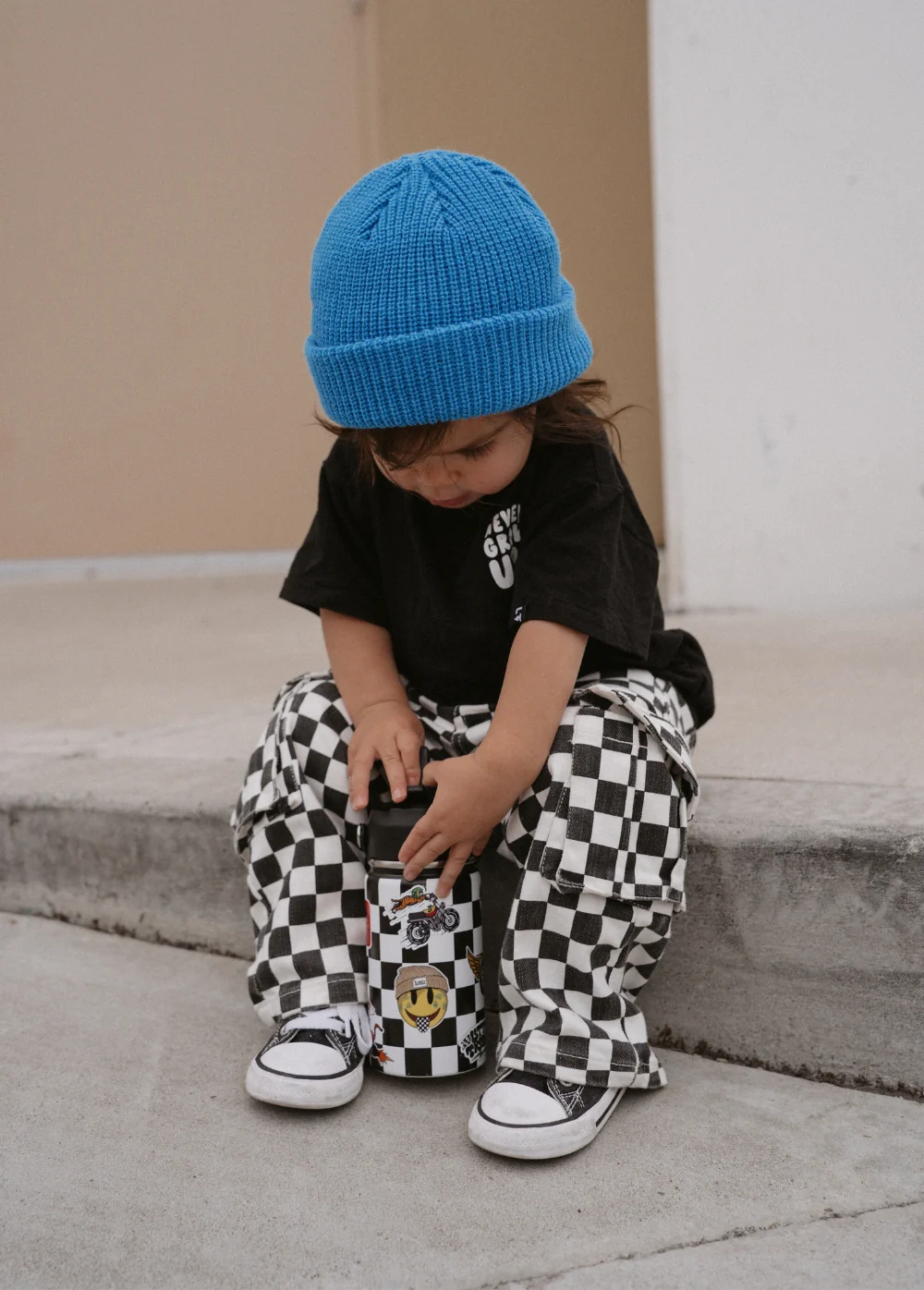 Checkered Baggy Cargo Pants - Image 6