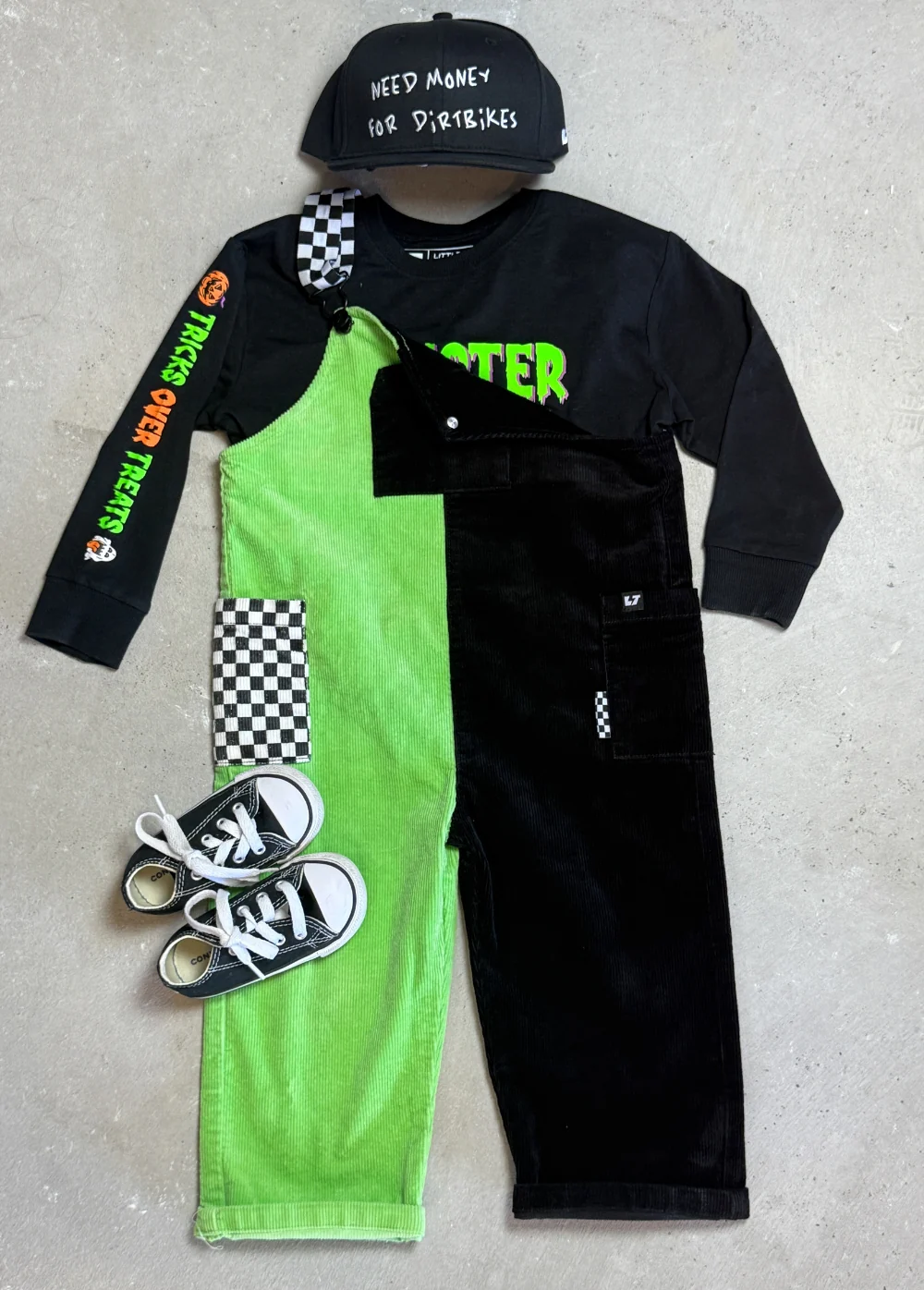 Colorblock Green Overalls - Image 2