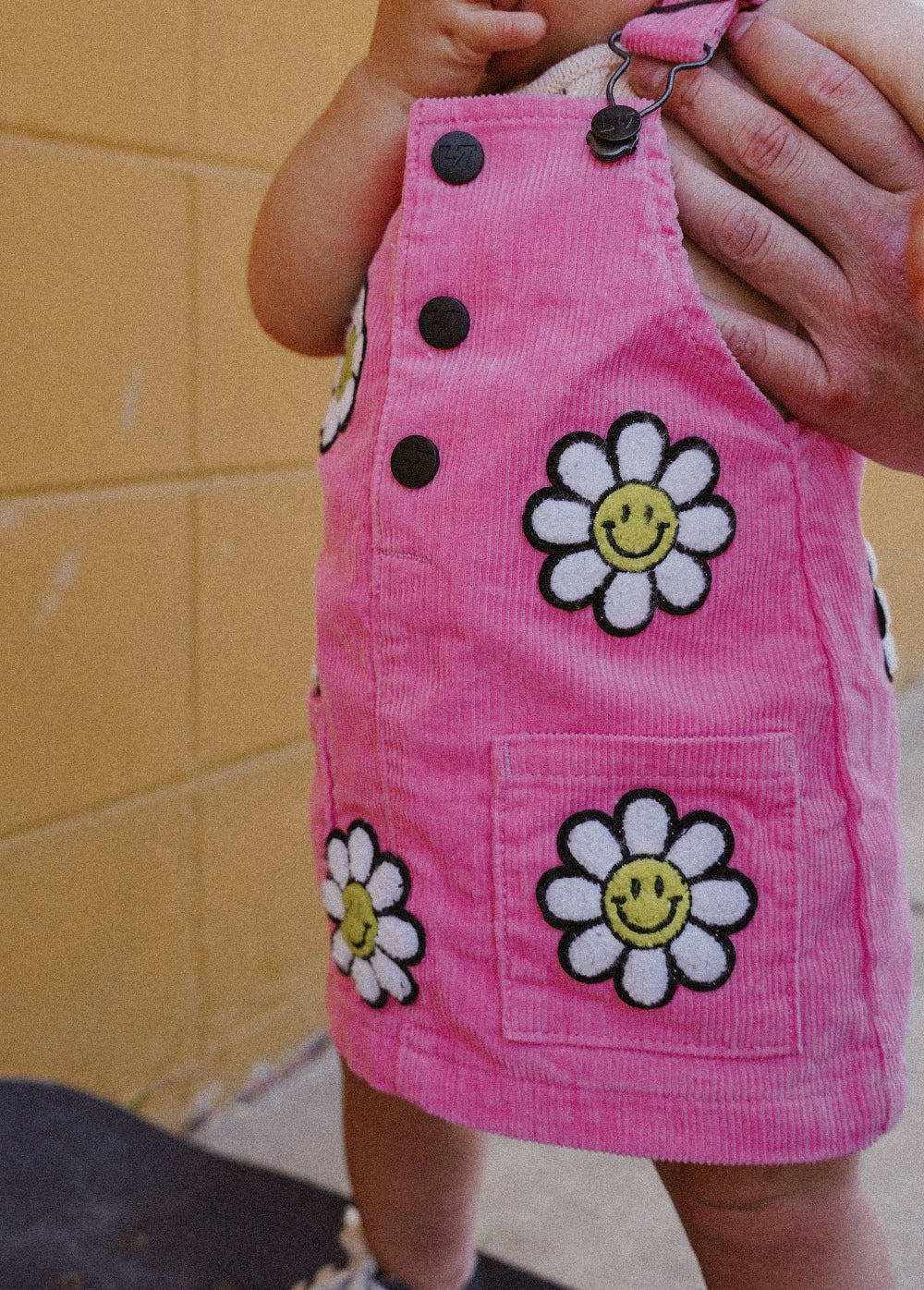 Little Bloomer Pink Corduroy Dress - Image 10