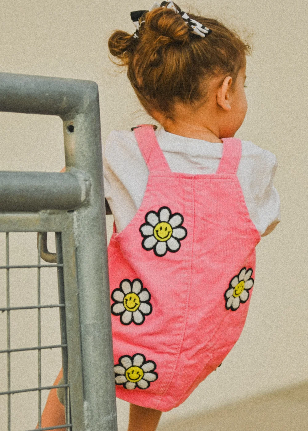 Little Bloomer Pink Corduroy Dress - Image 5