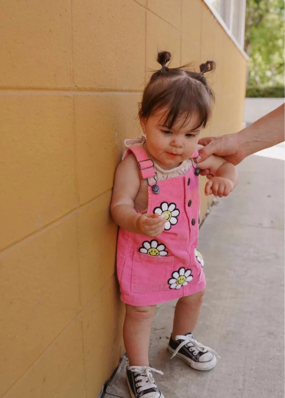 Little Bloomer Pink Corduroy Dress - Image 9