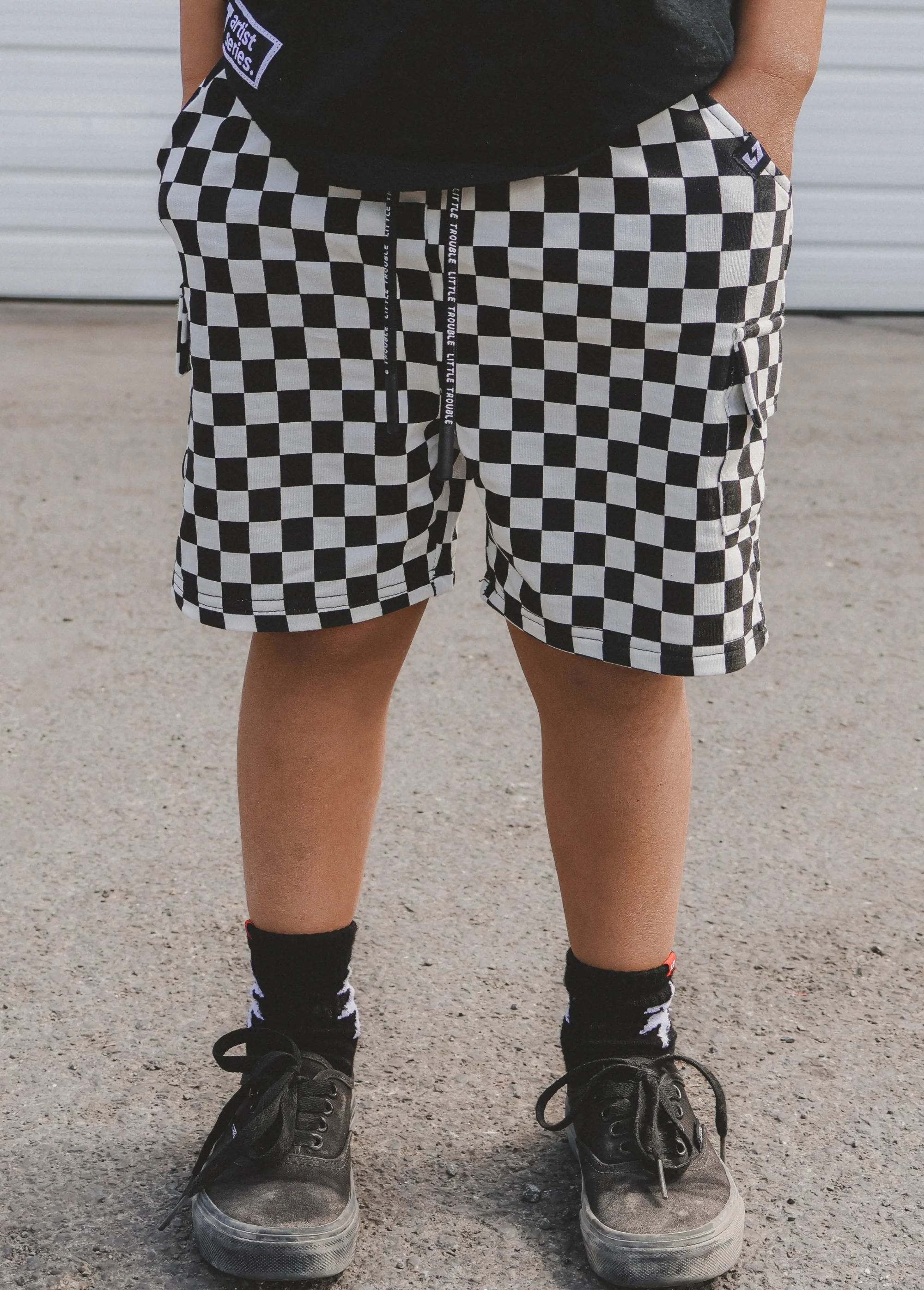 Everyday Classic Checker Cargo Shorts - Image 5