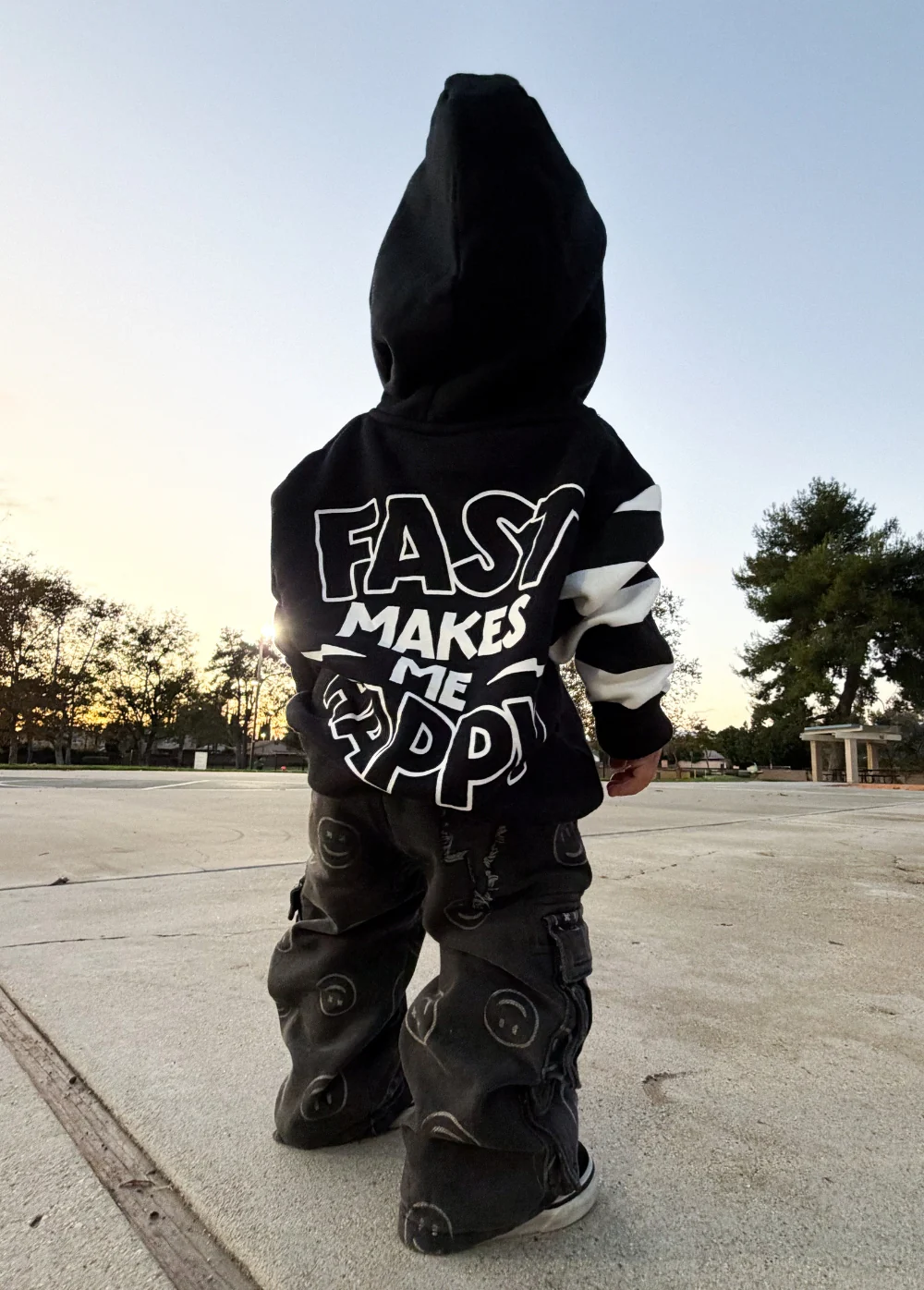 Fast Makes Me Happy Hoodie Black - Image 8