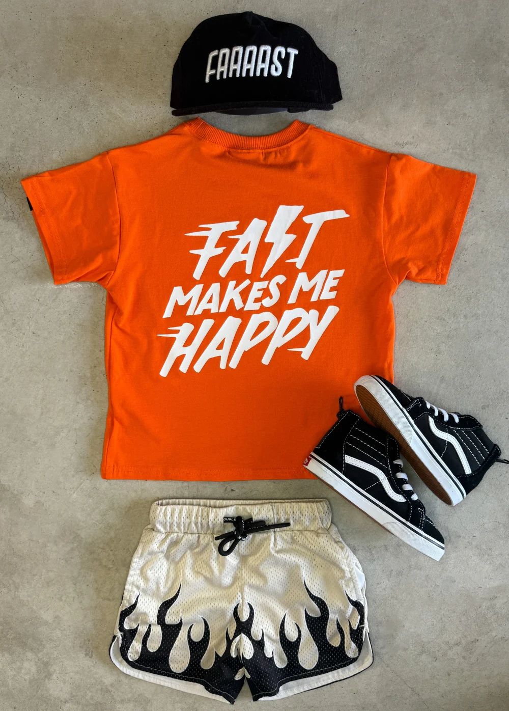 Fast Makes Me Happy T-shirt Orange - Image 2
