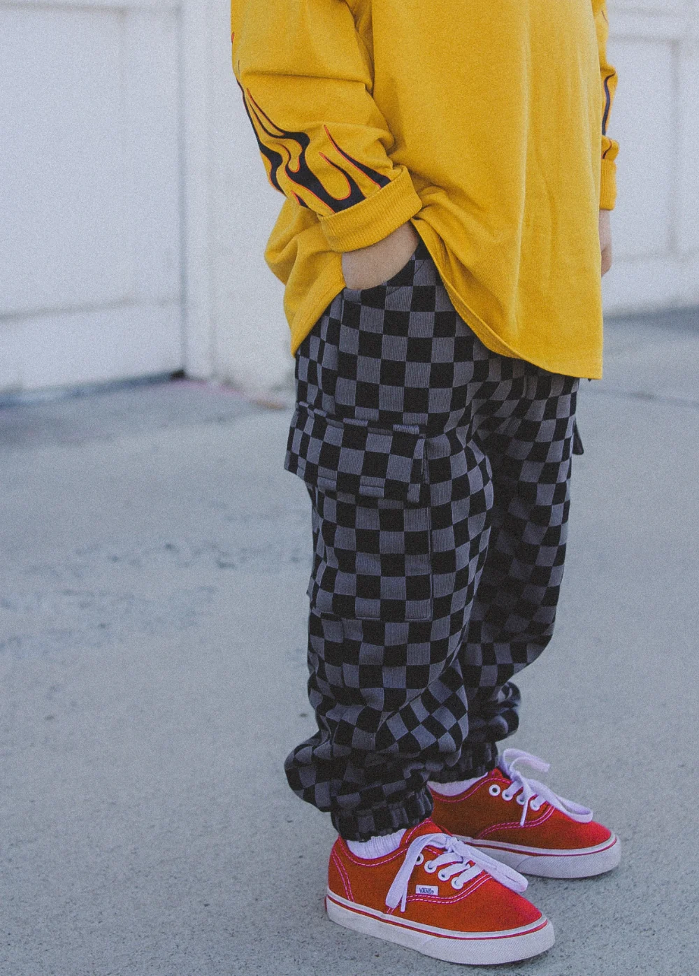 Gray Checkered Sweatpants