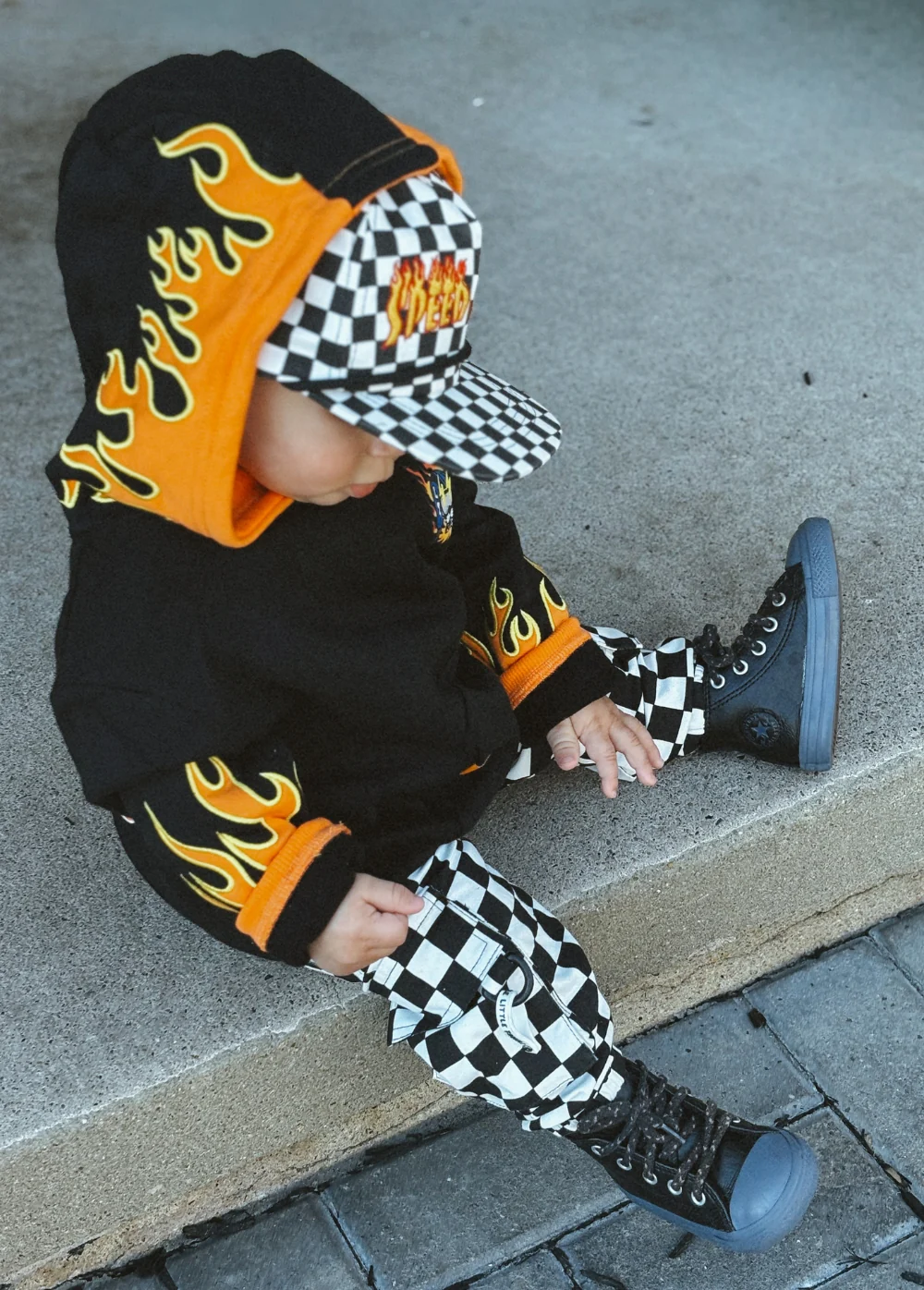 Mini Speedster Orange Flame Hoodie - Image 3