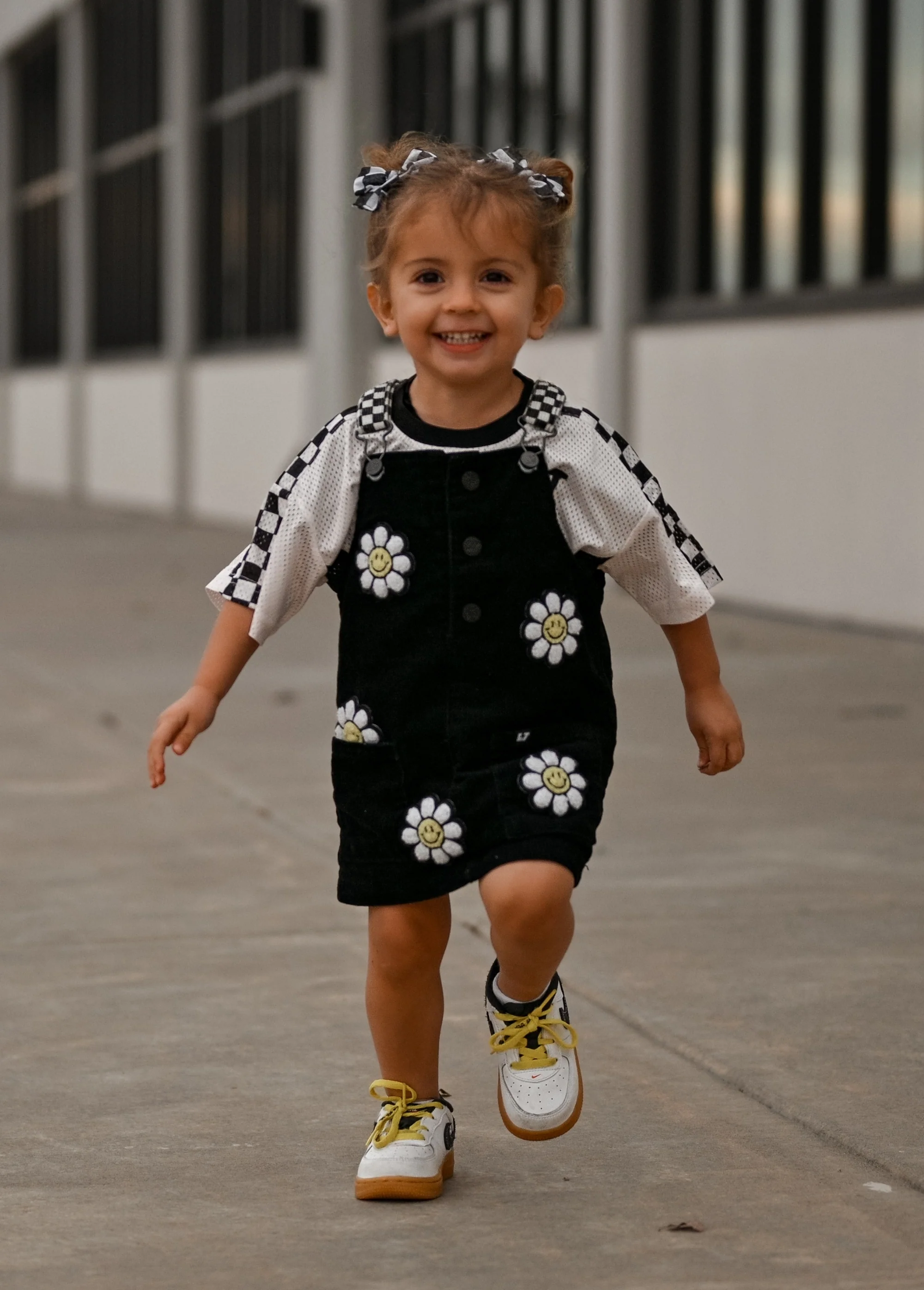 Little Bloomer Black Corduroy Dress - Image 6