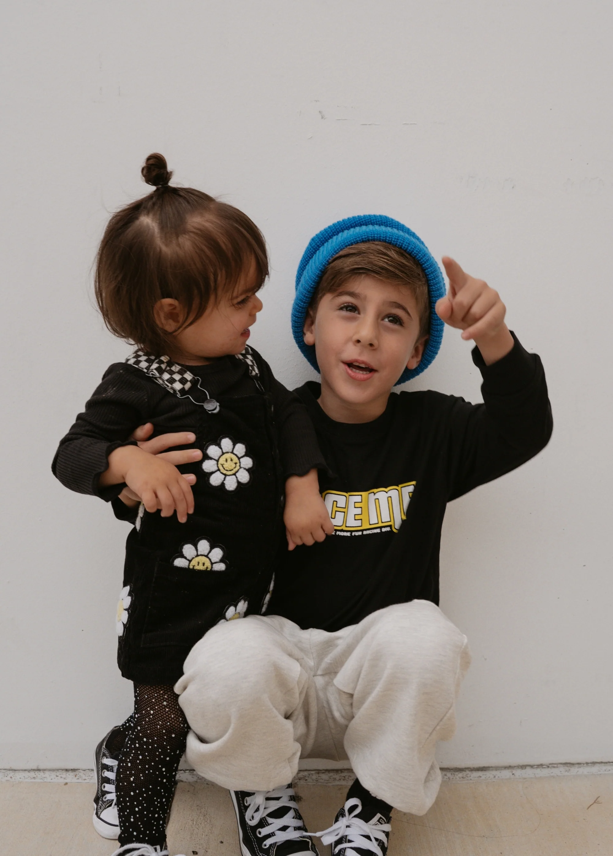 Little Bloomer Black Corduroy Dress - Image 7