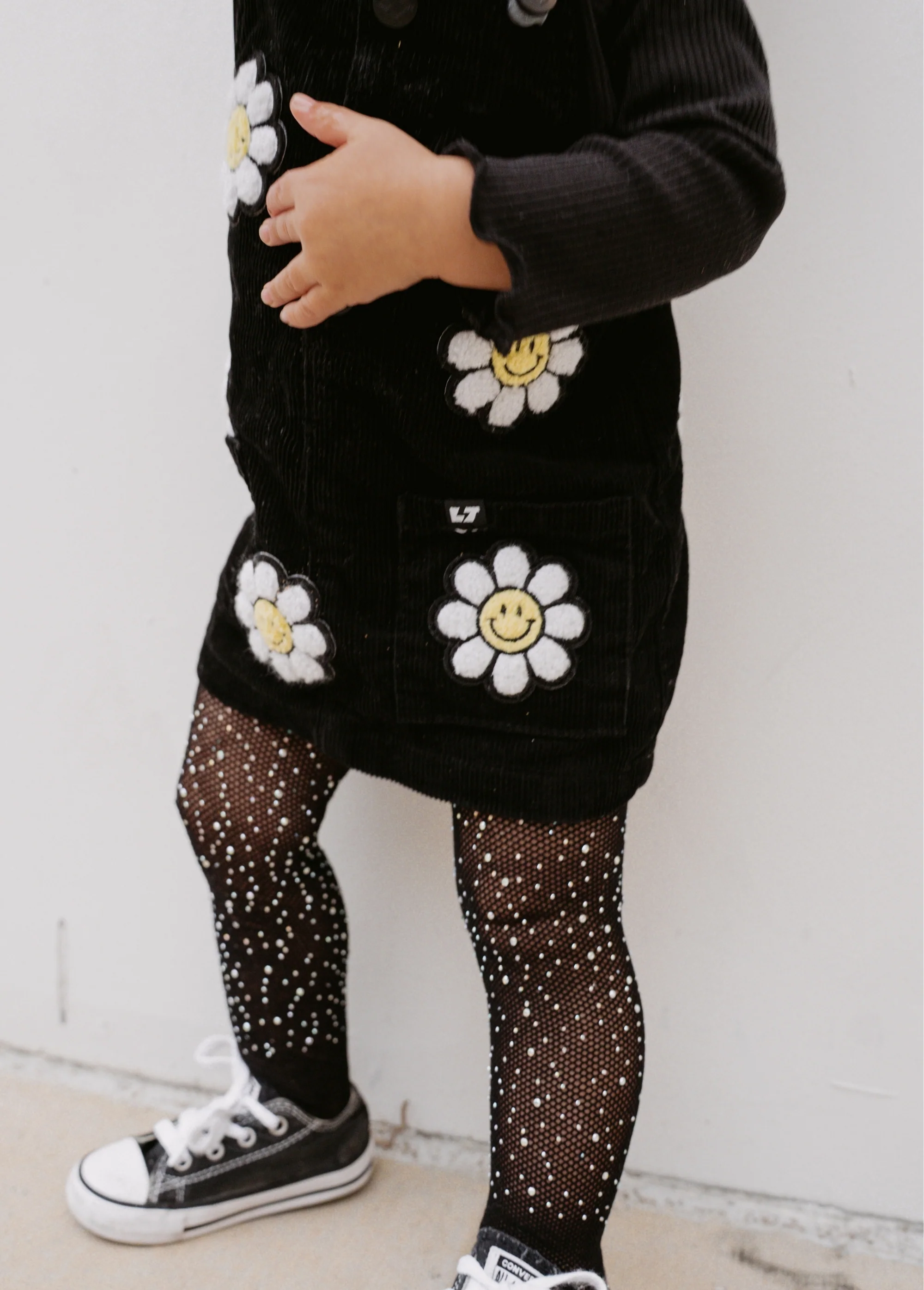 Little Bloomer Black Corduroy Dress - Image 8