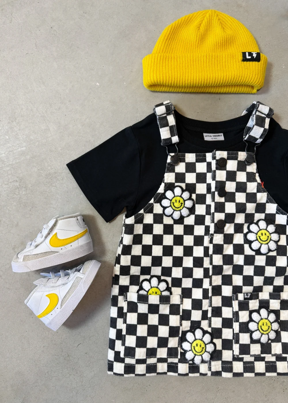 Little Bloomer Checker Corduroy Dress - Image 7