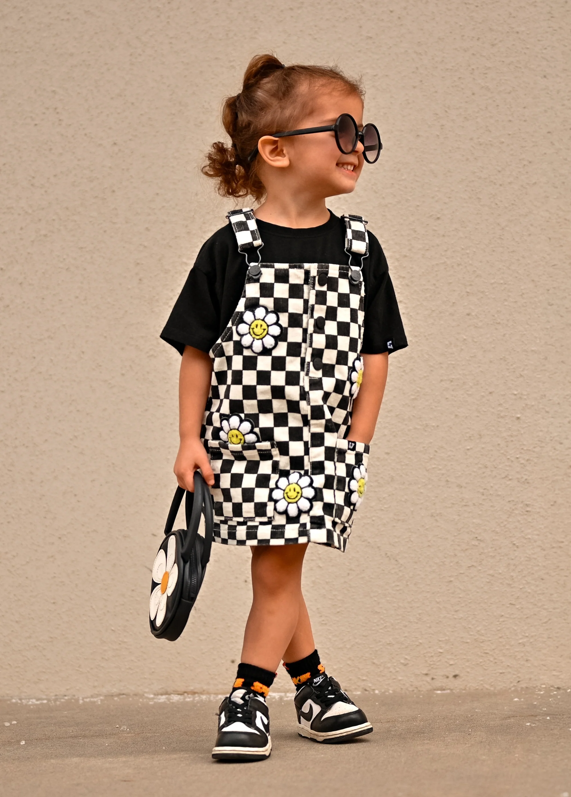 Little Bloomer Checker Corduroy Dress - Image 8