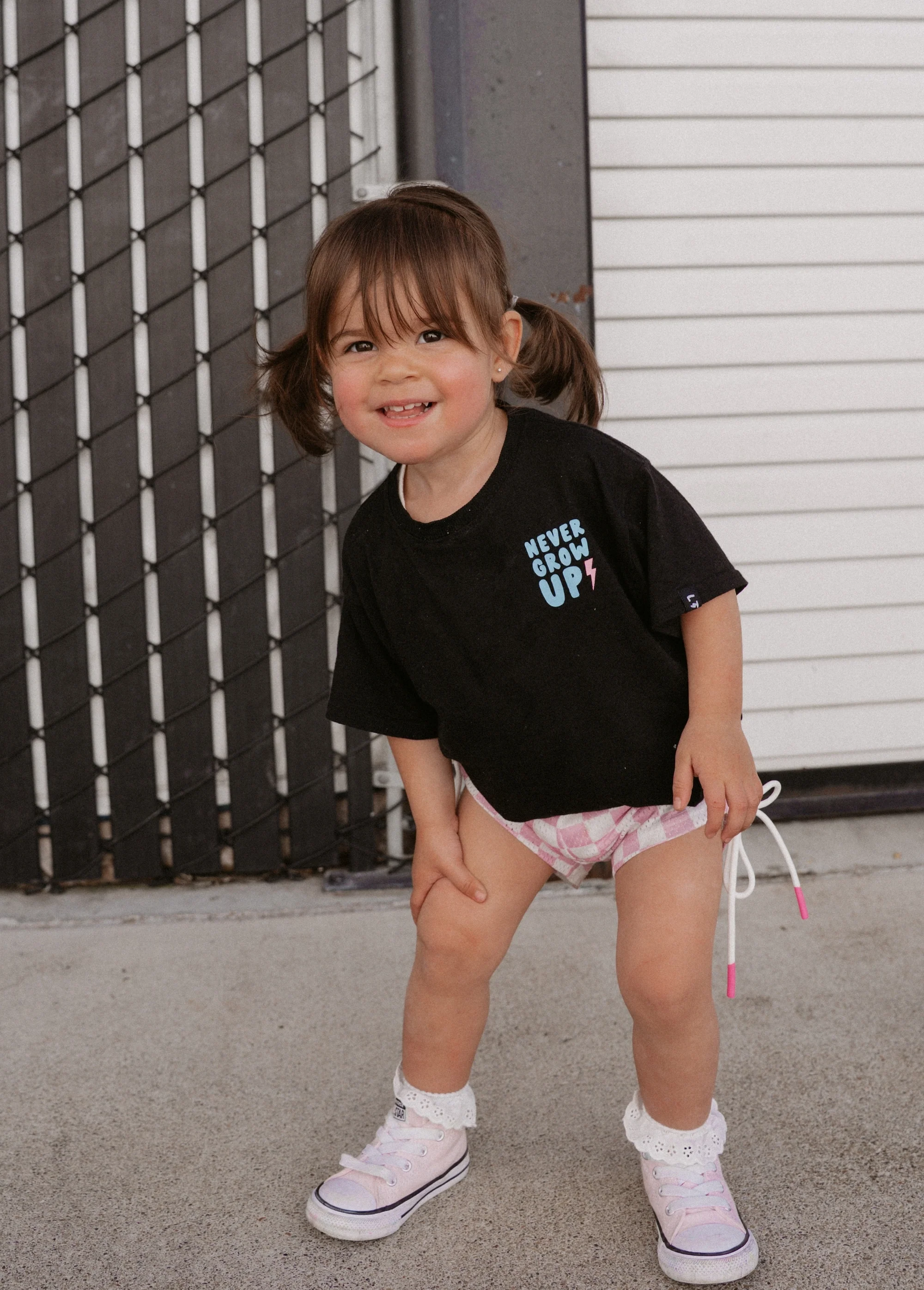 Pink Checkered Girls Mesh Shorts - Image 5