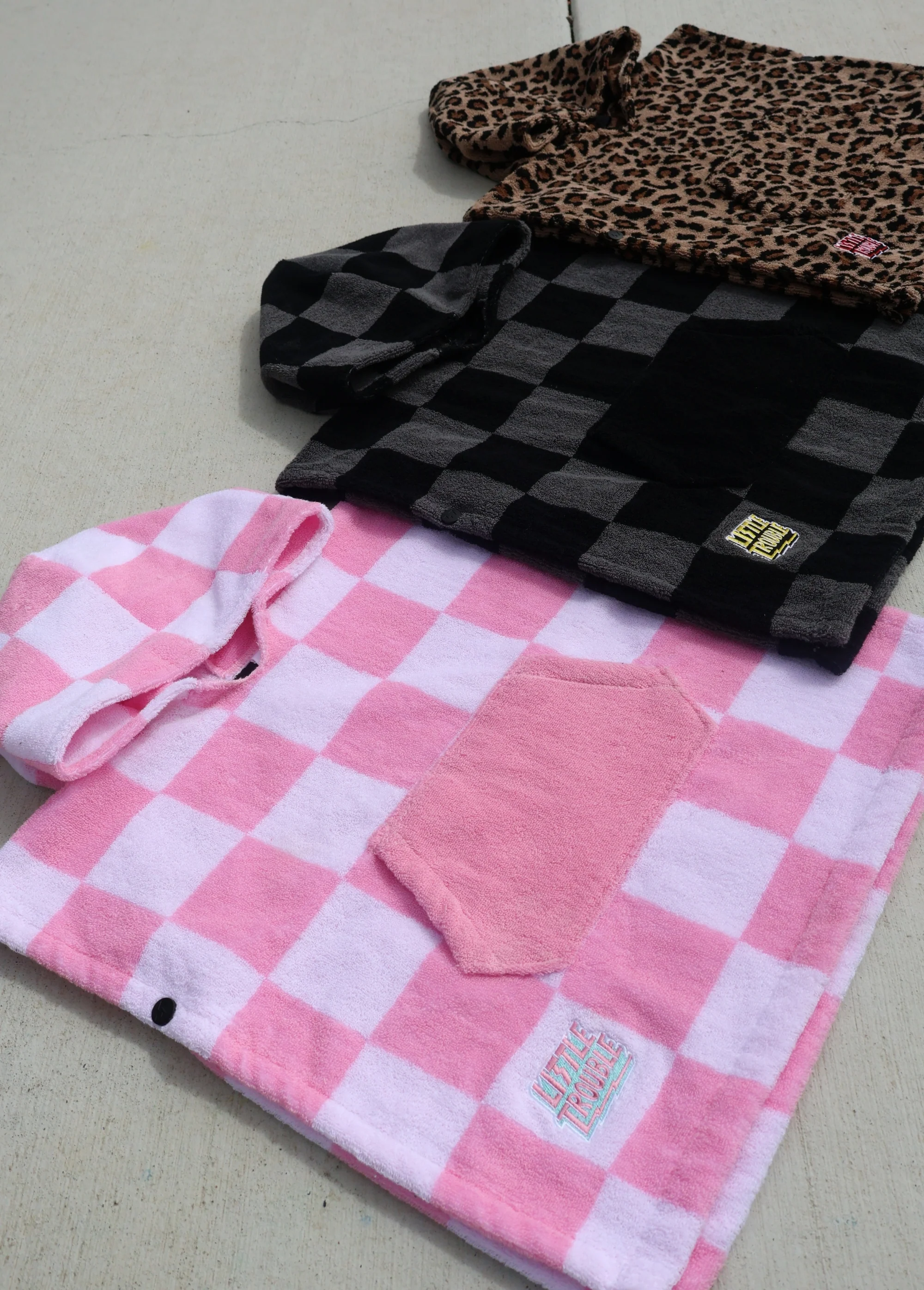 Pink Checkered Poncho Towel - Image 4
