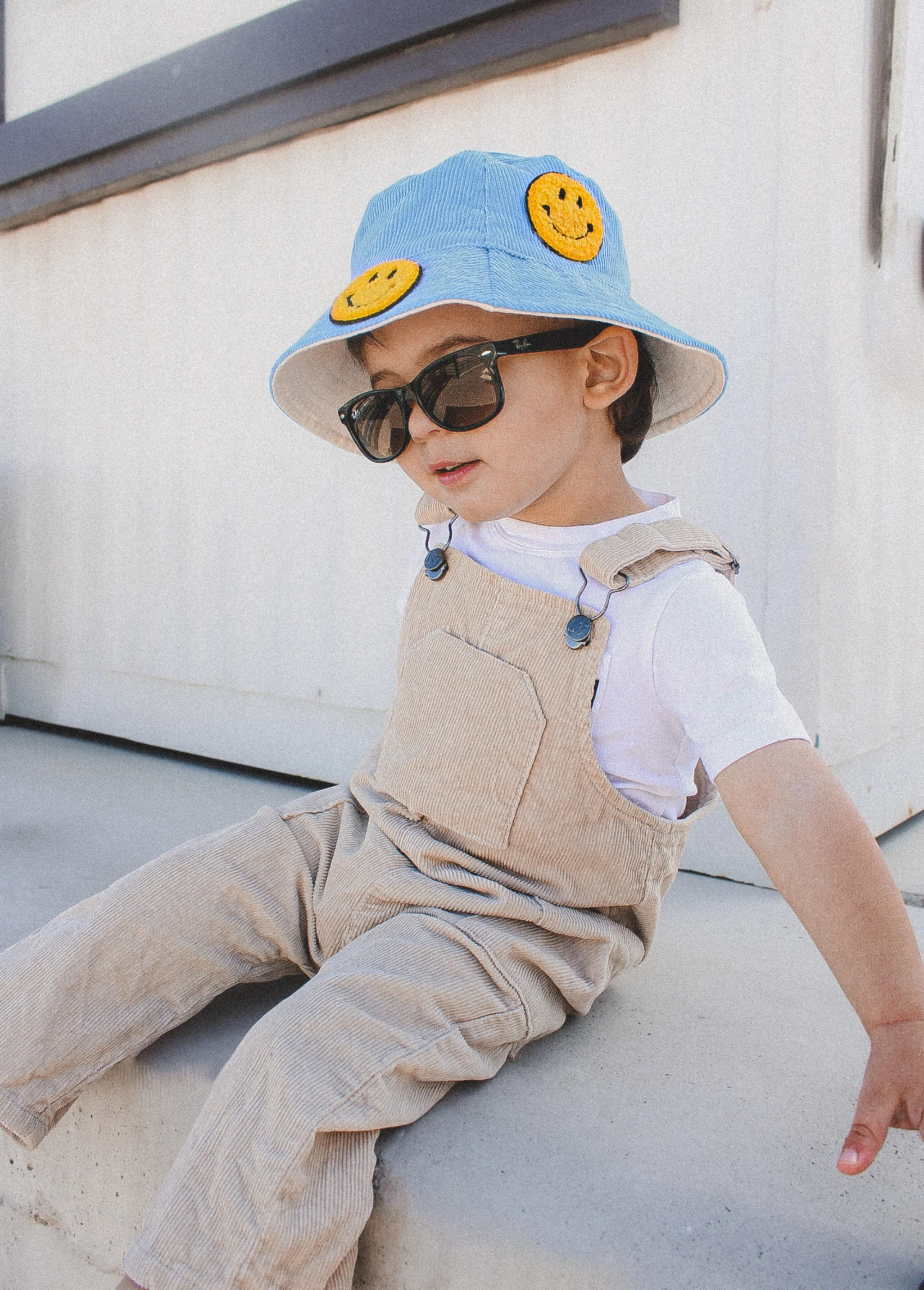 Smiley Bucket Hat Blue - Image 4