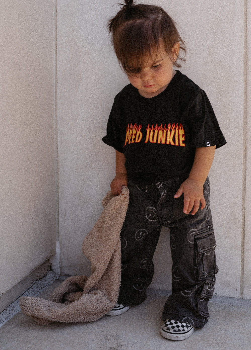 Smiley Face Baggy Jeans Black - Image 7
