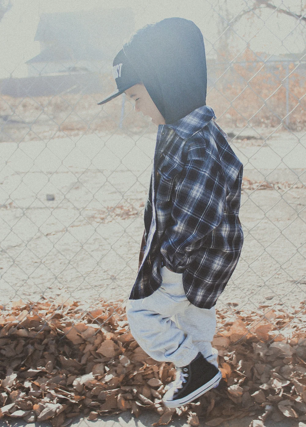 Two-Tone Flannel Navy/Brown - Image 4